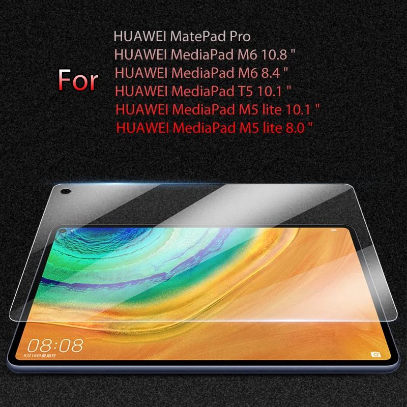 HD закаленное стекло для HUAWEI MatePad Pro MediaPad M6 8 4 "/10 8" Защитное экрана T5 M5 lite 10 1 "8