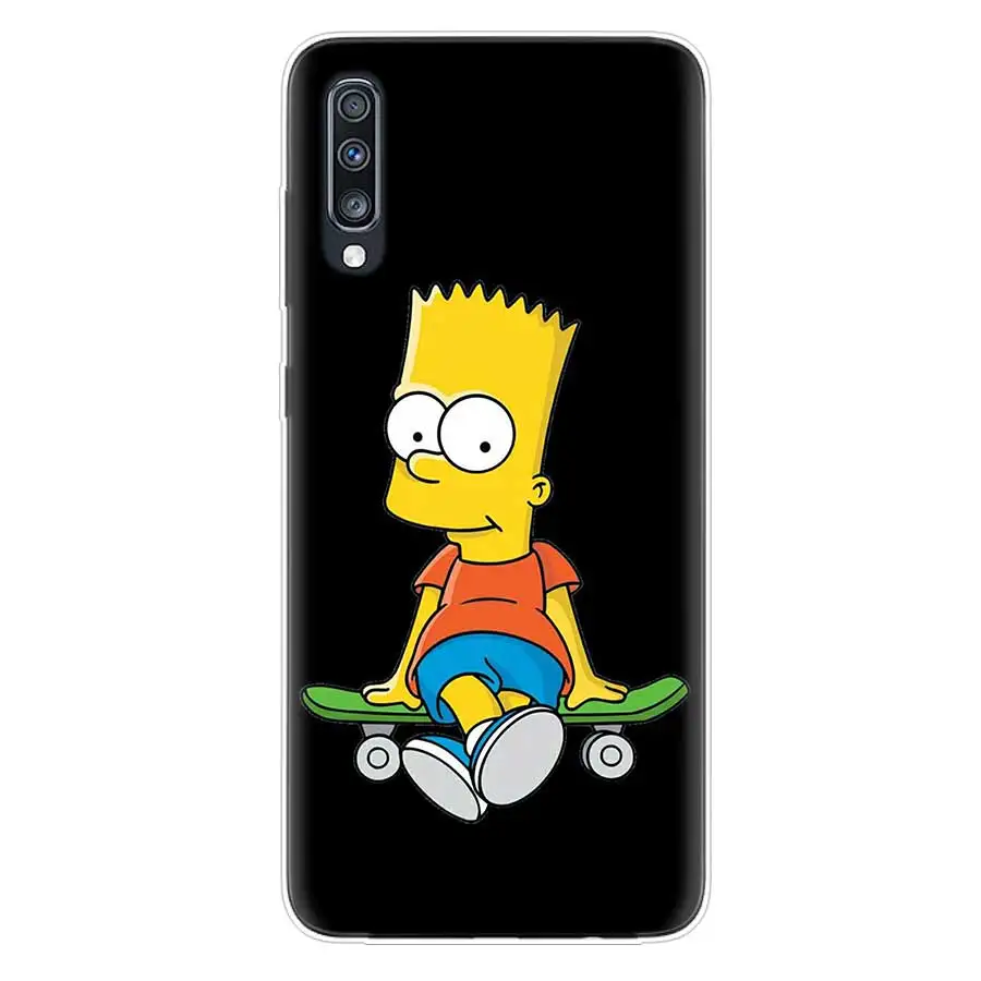 Симпсоны сзади чехол для телефона samsung A90 A80 A70 A60 A50 A50S A40 A30 A30S A20E A10E A10s S10Plus M40 M30