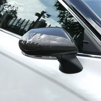 carbon fiber car rearview mirror cover side wing cap shell protective case for toyota camry 70 xv70 2018 2019 2020 accessories