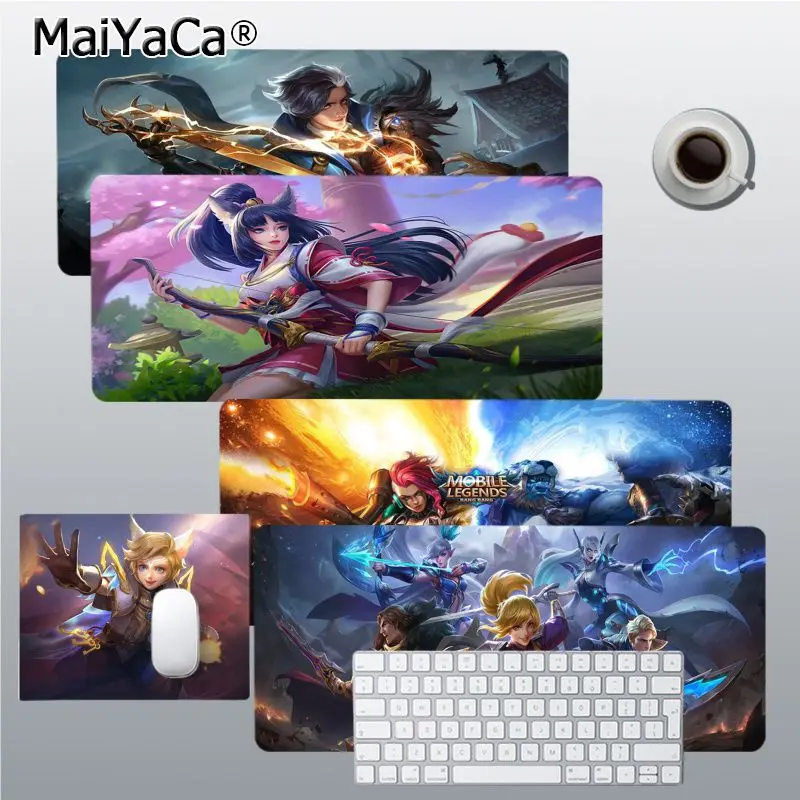 

MaiYaCa League of Legends Kindred Funny Mouse Durable Mousepad Size for large Edge Locking Speed Version Game Keyboard Pad