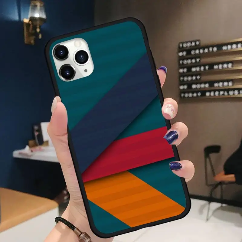 

Color Splicing contrast Phone Case for iPhone 11 12 pro XS MAX 8 7 6 6S Plus X 5S SE 2020 XR Soft silicone