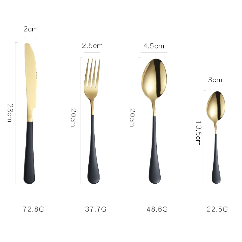 

Stainless Cutlery Set Knives Spoons Tableware Spoon Steel Gold Forks Kitchen Eco Dinnerware Friendly 2020