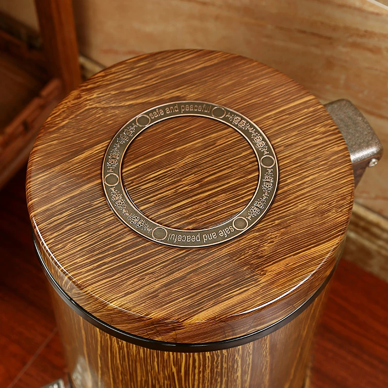 Бесплатная доставка древесины зерна Новый китайский стиль мусорный бак из