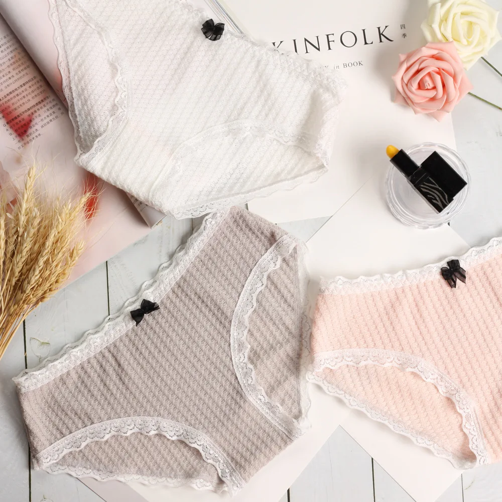 Японская Студенческая Мягкая дышащая ткань леди чистый хлопок нижнее белье