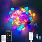 Умная rgb световая лента, 5 м, 10 м, bluetooth светильник световой шар, фея, Wi-Fi, водонепроницаемая, Рождественское украшение, лампа на елку светильник s