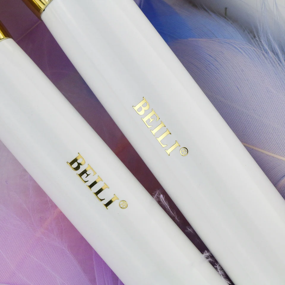 Набор кистей для макияжа BEILI Профессиональные кисти белого лица розовые