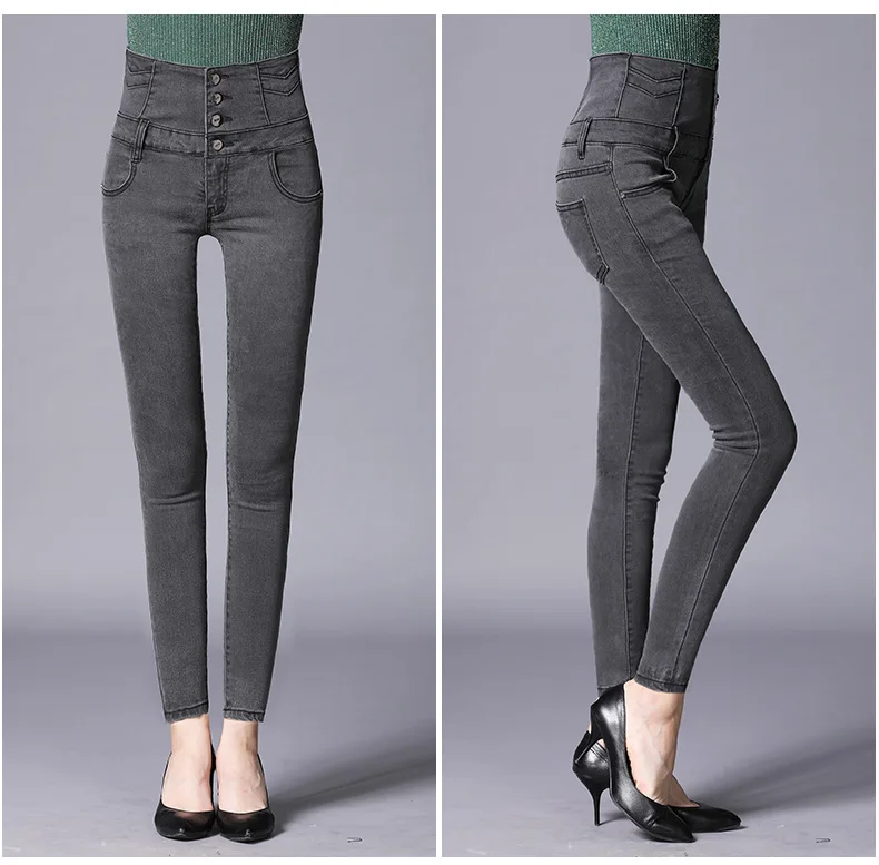 Новинка 2020 джинсы для женщин брюки-карандаш плюс Размер 6XL с высокой талией