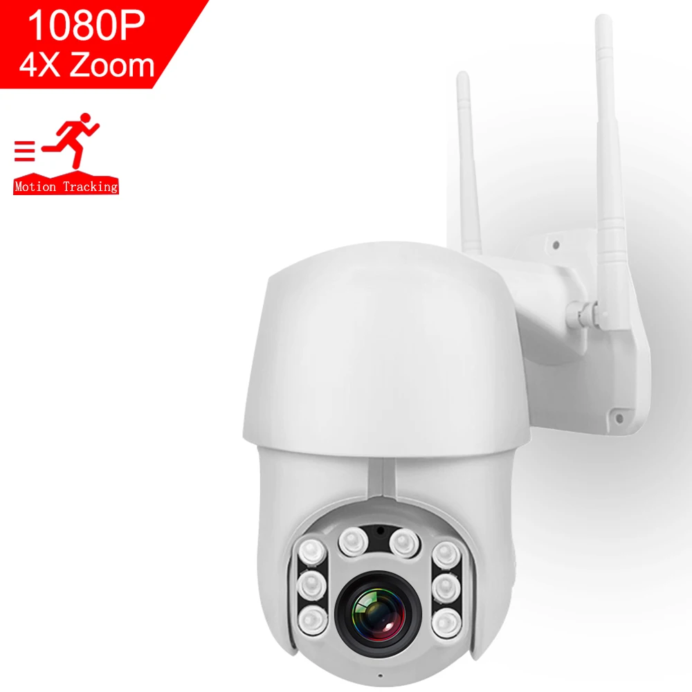1080P IP камера wifi PTZ беспроводной скоростной Купол 8 Led HD ночного видения наружная Водонепроницаемая домашняя камера видеонаблюдения