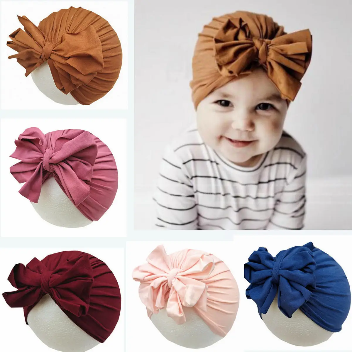 Тюрбан детский тюрбан повязка на голову для новорожденных шапочка больницы |