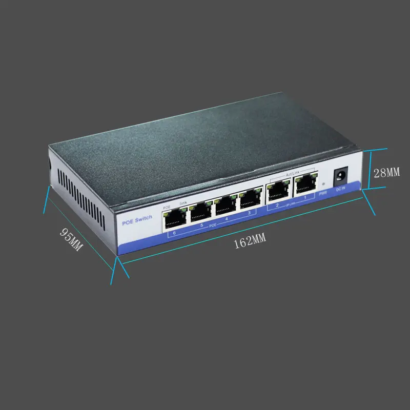 CCTV active 4 Порты 10/100 м коммутатор питания через Ethernet Мощность Over для PoE IP Камера