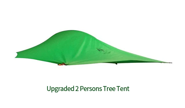 Upgraded green SKYSURF кемпинговая подвесная палатка с деревом для 2 человек, сверхлегкая треугольная подвесная палатка для кемпинга, переносная Водонепроницаемая гамак-палатка - Цвет: Upgraded green