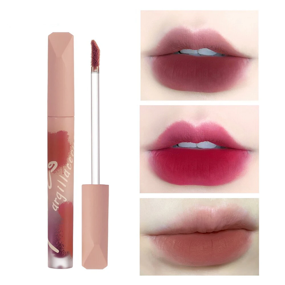 

HEXZE アイシャドウ Velvety Matte Lipgloss Lip Gloss Nude Color Lipstick Sliky Smooth Lip Mud Hydrating Sexy Makeup Cosmetic