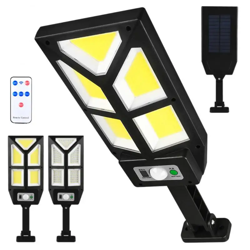 

Solar Light 196 SMD/COB Outdoor Solar Waterproof Street Light Garden Infrared Sensor Motion Sensor Smart Remote Control Light