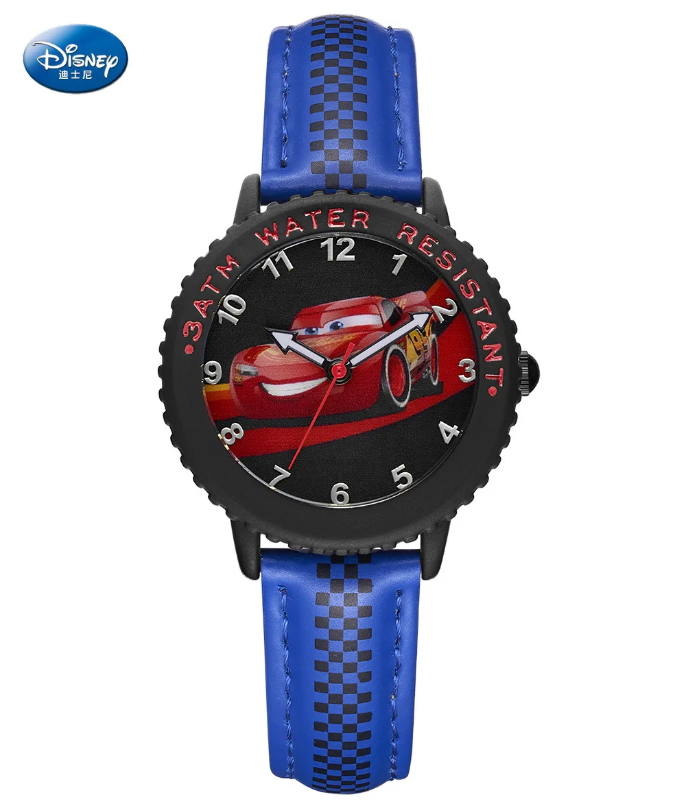 

Disney children's quartz watch boy watch and gift cute trend personality McQueen kids watch Water Resistant Alloy Leather