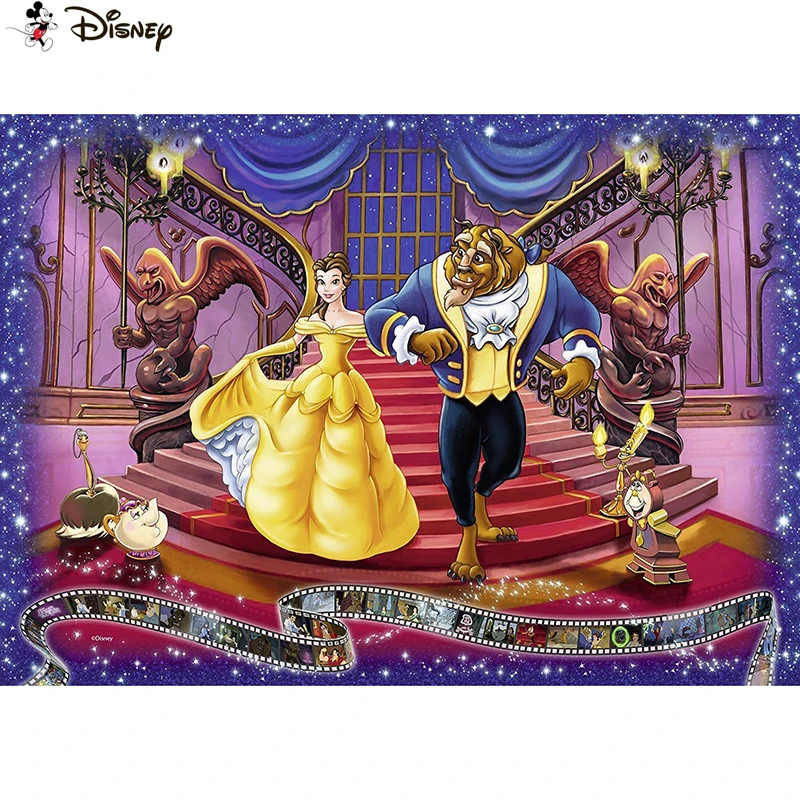 

Алмазная 5D Вышивка «сделай сам» Disney, полноформатная картина «мультяшная красавица», квадратная/круглая Стразы, декоративное искусство, A30847
