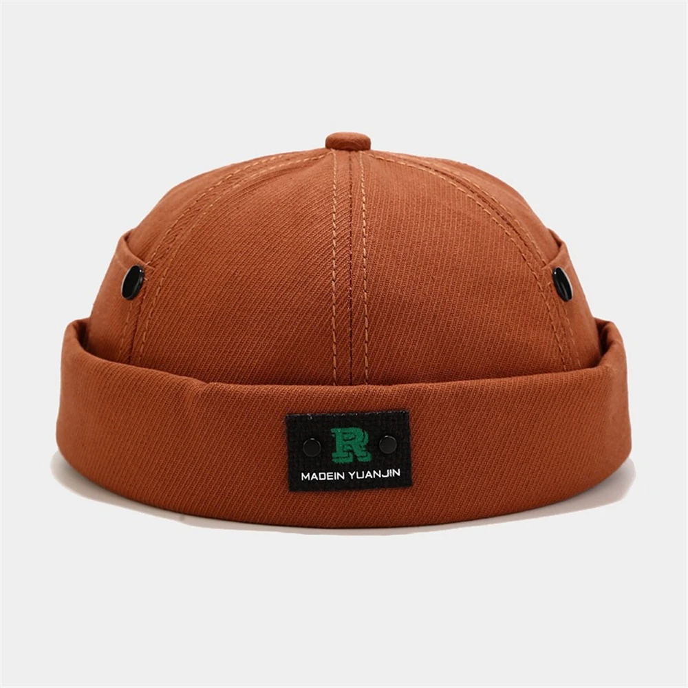 Модная Регулируемая однотонная шапка GOUTER Матросская с вышивкой теплая манжетами