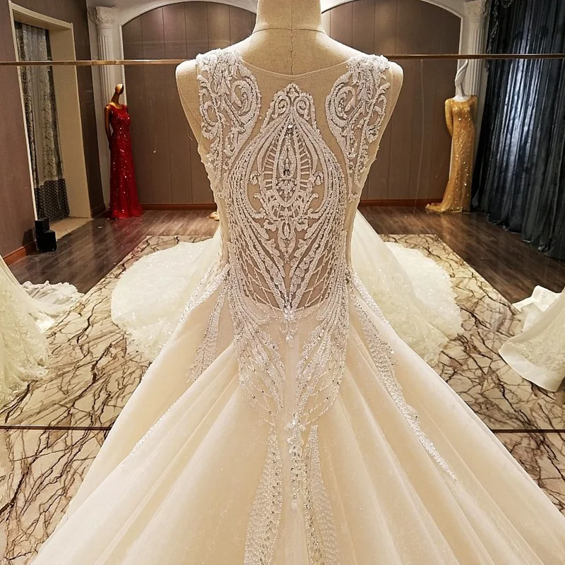 LS79210 свадебное платье с кружевомсексуальное 2018 см. Корыто без рукавов бальное