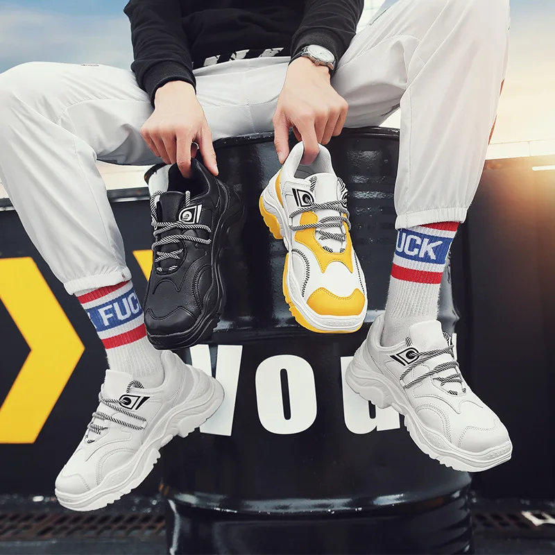 Кроссовки мужские из сетчатой кожи удобная дышащая Уличная обувь летние белые на