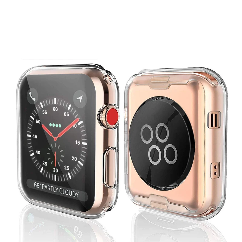 

for apple watch Series 5/4/3/2/1 Case for Apple Watch Screen Protector Overall Protective Cover for i Watch 38mm 40mm 42mm 44mm