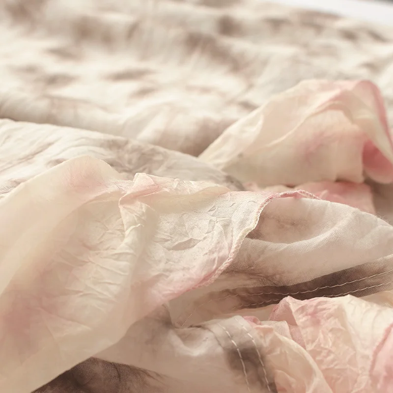 Шарф женский 100% х 80 см тонкий из 190 хлопка с кружевной каймой |