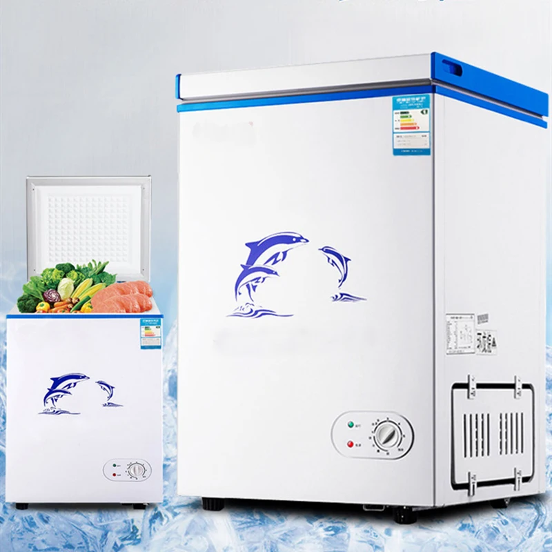Mini congelador para geladeira, freezer vertical comercial e doméstico, contêiner 108l