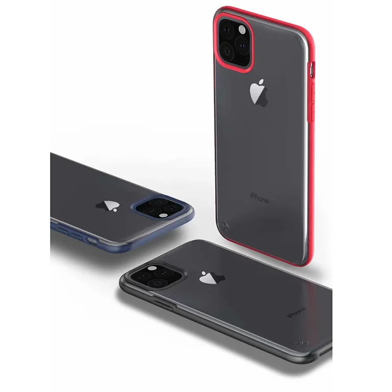 Для iPhone 11 Pro Max чехол с акриловой матовой задней оболочкой + роскошная силиконовая