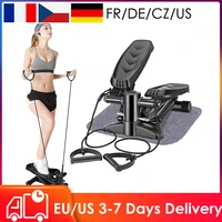 portable stair stepper for exercise mini fitness step machine with resistance bands and lcd monitor stepping machine for home