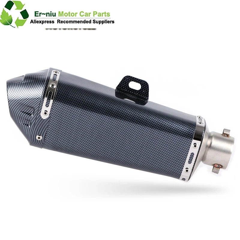 Universal Motorcycle carbon fiber colors Exhaust Escape Muffle CB600F HORNET CB750F BANDIT650 GSX650F GSR600 GSX750E SV650 | Автомобили и