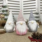 Рождественские гномы, шерстяная вязаная шапка с бородой, гномик, плюшевая кукла ручной работы, украшение для дома, настольный Санта