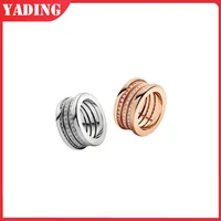 original 925 sterling silver spring ceramic ring for women with rose gold couple rings wedding gift classic high quality jewelry
