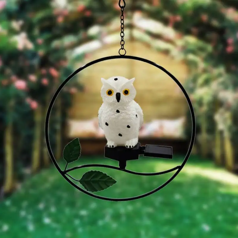 

Garden Decoration Owl LED Solar Power Owl Hook Hanging Lamp Powered Pathway Waterproof Lights Decorative Outdoor Garden Decorati