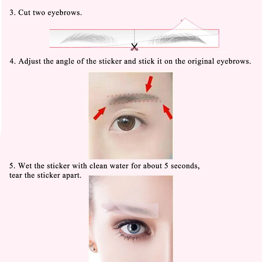 Новинка волшебные 4d наклейки для бровей как у волос ложные брови водостойкие