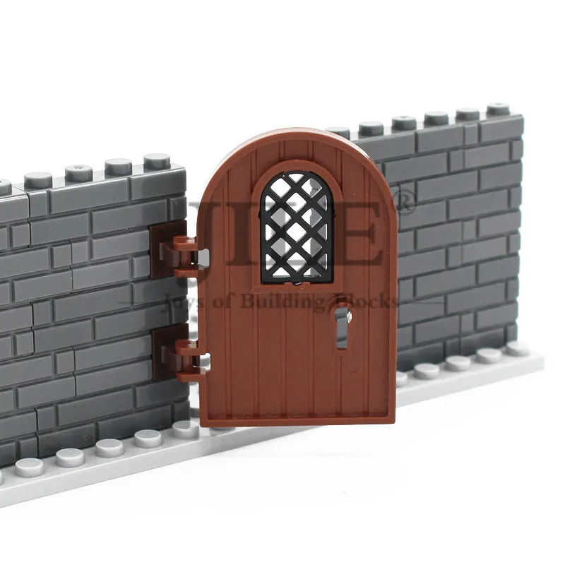 Конструктор Moc дверь 1x4x6 круглая верхняя часть с окном Замочная скважина 64390 30046