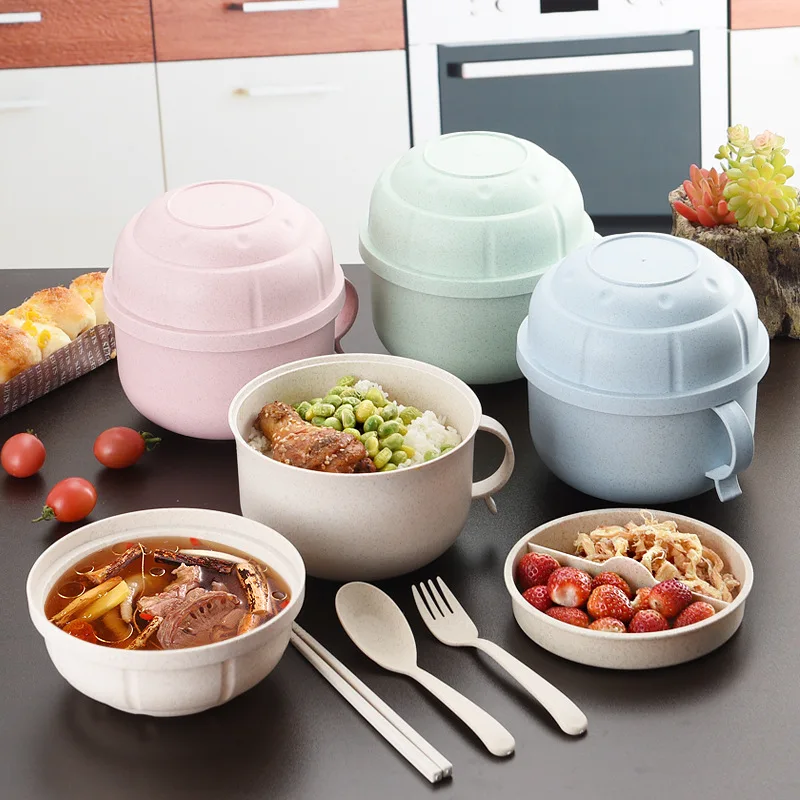 Ланч бокс тепловой пшеничной соломы посуда для хранения еды детей пикника