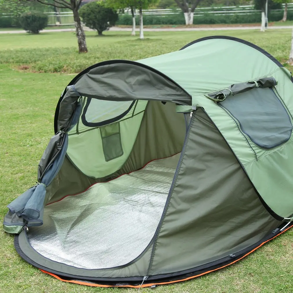 

3-4 persons automatic speed open throwing pop up windproof waterproof beach outdoor camping tent large space