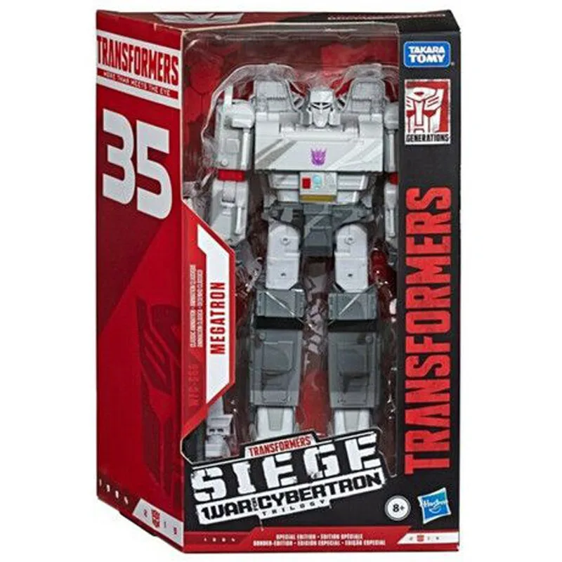 

Hasbro Transformers Toy Cybertron Siege V Class Voyager Class Anime Color Matching Optimus Prime Megatron 18cm Model Toy Gift