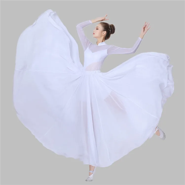 

Vestidos De Flamenca Para Mujer Ballroom Dance Woman Dresses Spanish Gypsy Classical Dance Costume White Satin Skirt