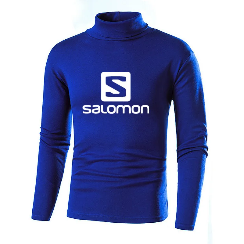 Новинка 2019 мужской осенний и зимний свитер с воротником под горло Одноцветный