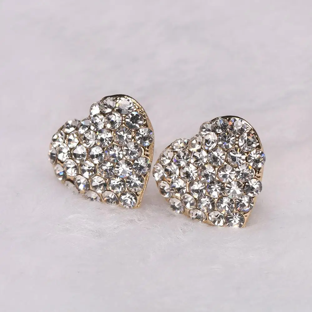 Женские блестящие серьги-гвоздики CARTER LISA с прозрачными кристаллами в форме