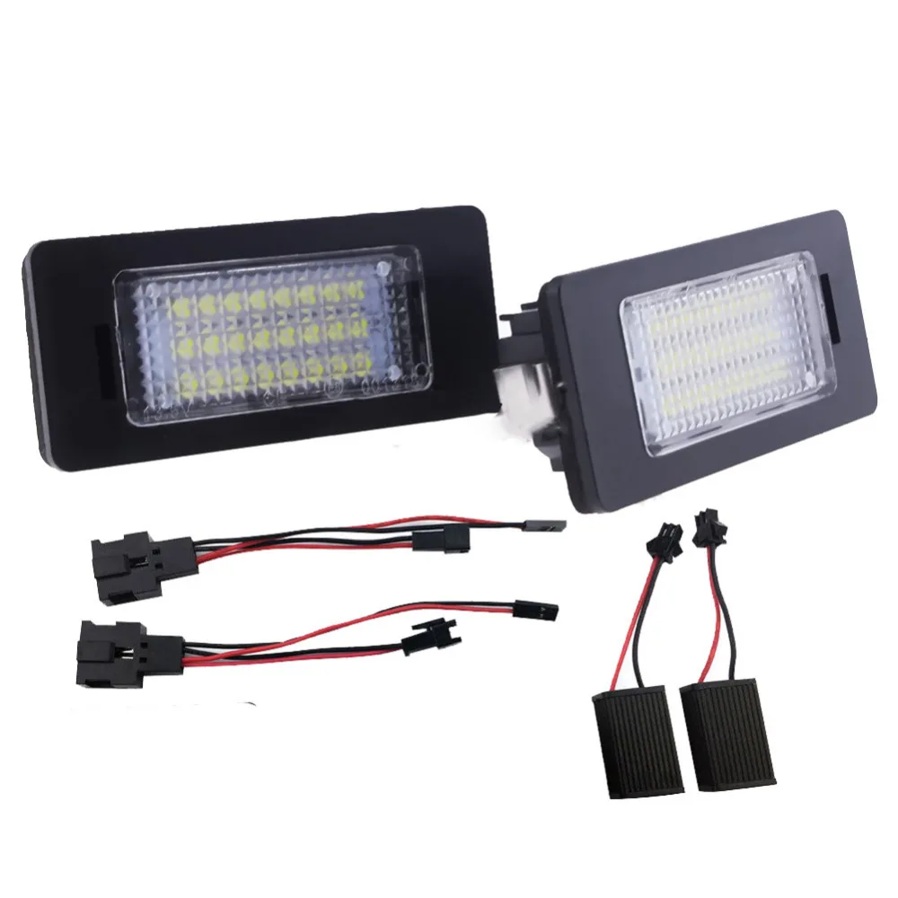 

2pcs Car License Plate Light 24 SMD LED Kit Fit For Audi A4 B8 S4 A5 S5 Q5 S TT Car License Plate Light