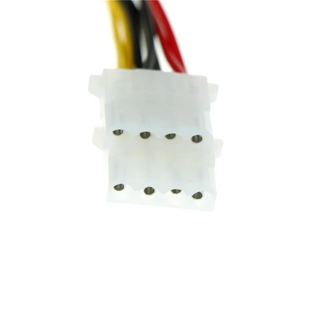 2шт 4 Pin Molex папа в 2 порта IDE Женский источник питания Y сплиттер Кабель-адаптер для