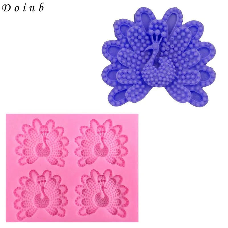 Прекрасный павлин в форме помадка шоколадный торт украшения инструмент