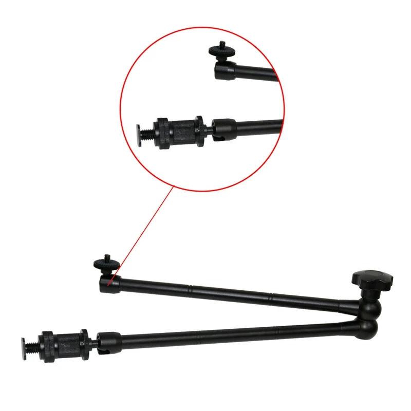 20Inch Adjustable Articulating Friction ic Arm with Hot Shoe Mount for LED Light DSLR Rig LCD Monitor | Электроника