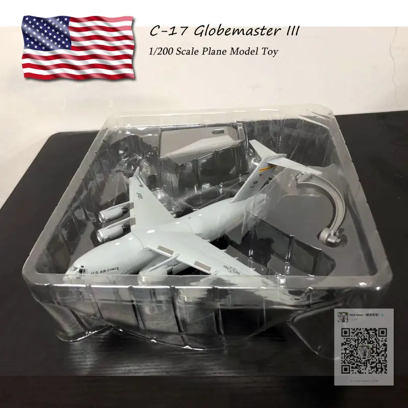 WLTK 1/200 весы C-17 Globemaster III Strategic и Tactical Airlifter литой под давлением металлический армейский самолет модель игрушка для коллекции