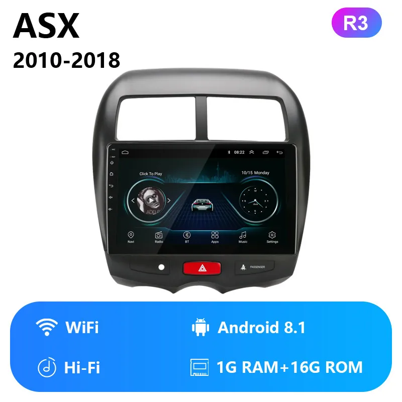 Jansite 1" 4G автомобильное радио для Mitsubishi ASX 2010- RDS Wifi Авторадио Android ips сенсорный экран Bluetooth плееры с рамкой - Цвет: wifi version