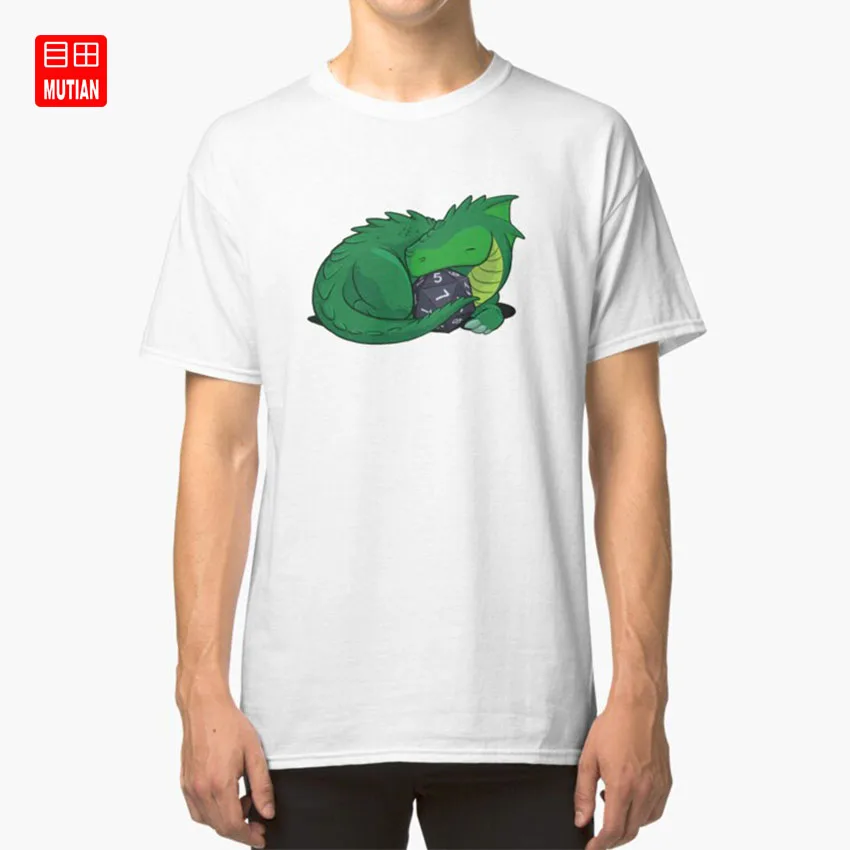 D20 футболка с зеленым драконом для малышей героями мультфильмов милые комиксы