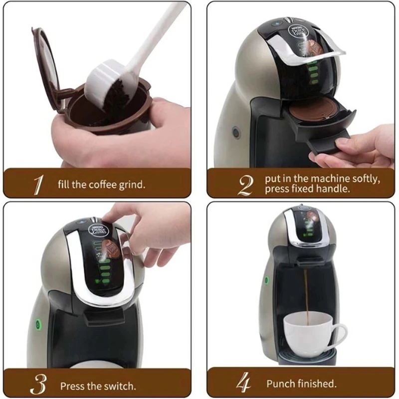

1PCS Coffee Machine Reusable Capsule Coffee Cup Filter For Nescafe Refillable Coffee Cup Holder Pod Strainer for Dolce Gusto