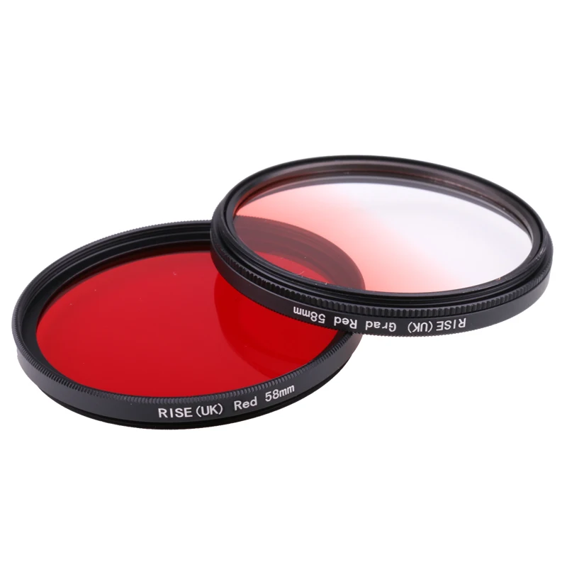 Фильтр для камеры 58 мм полностью красный градиентный фильтр объектива Nikon D3100 D3200