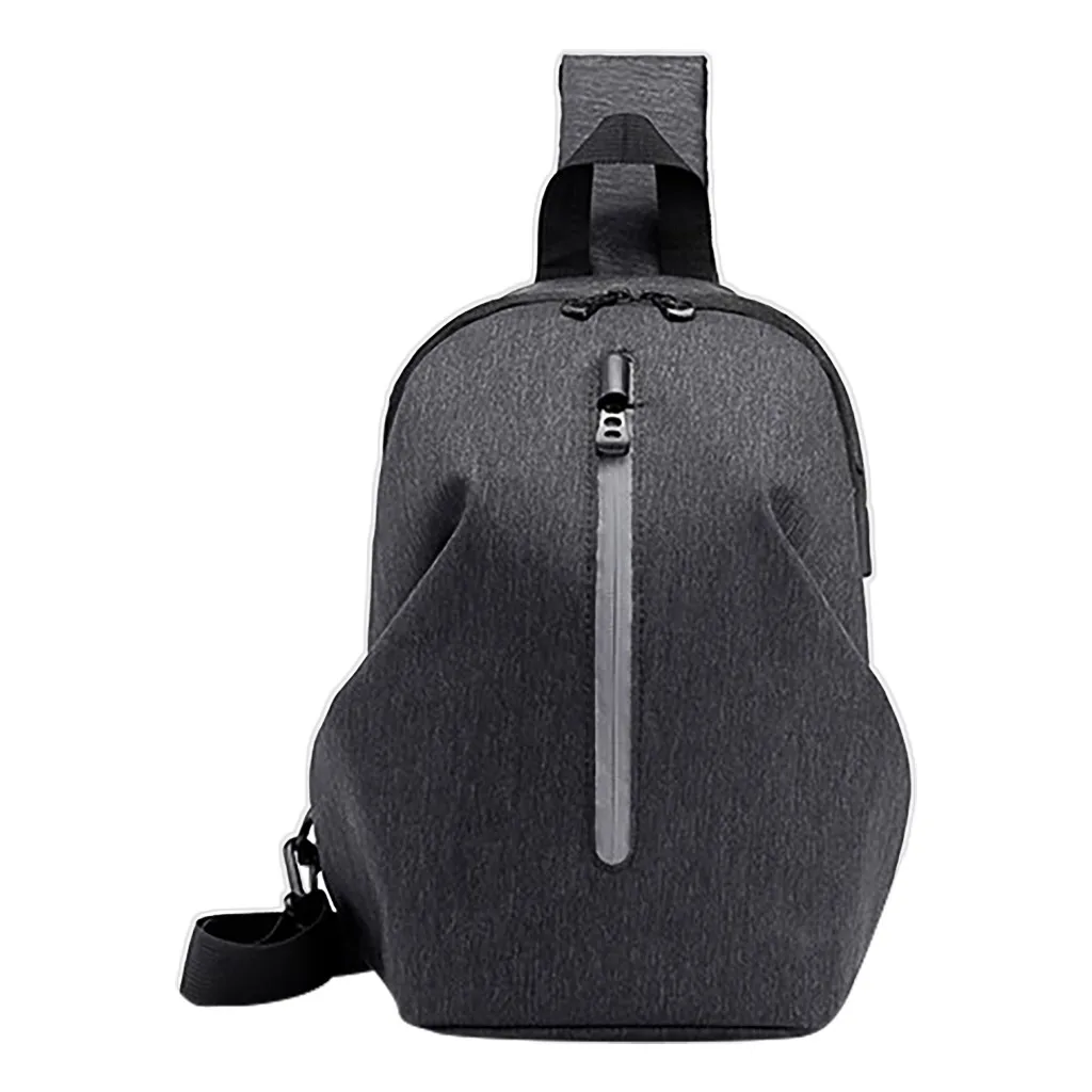 Мужские сумки через плечо с usb зарядкой Мужская противокражная нагрудная сумка