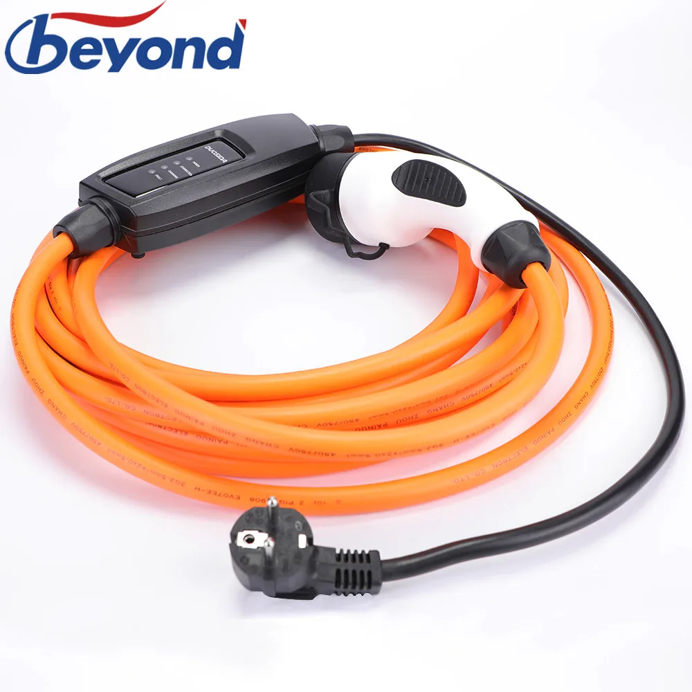 Портативное зарядное устройство DUOSIDA для электромобилей тип 2 EVSE 16 А 10 метров